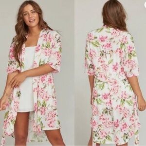 Show Me Your MuMu Pink and Green Floral Robe